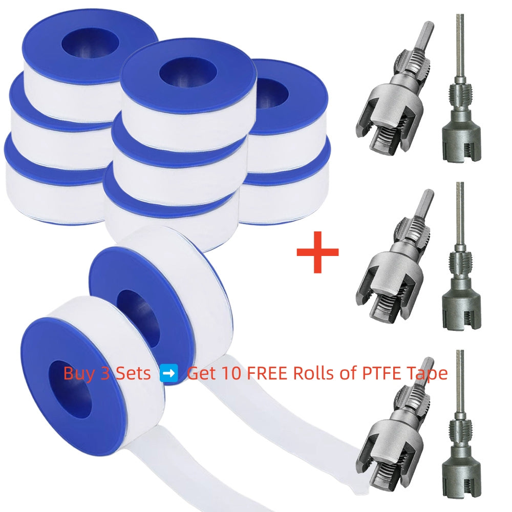 2PCS Pipe Threading Tool Kit (1/2",3/4") with 1/4" Hex Shank Pilot Drill Bit for Wood, Plastic & DIY Projects