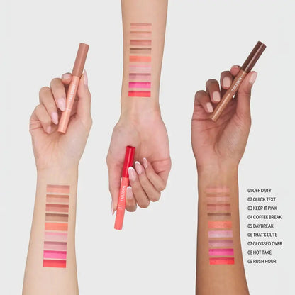 DoubleColor Lip Definer - 2-in-1 Lip Liner & Balm, Long-Lasting K-Beauty Lipstick with Satin Finish, Avocado Oil & Vitamin E
