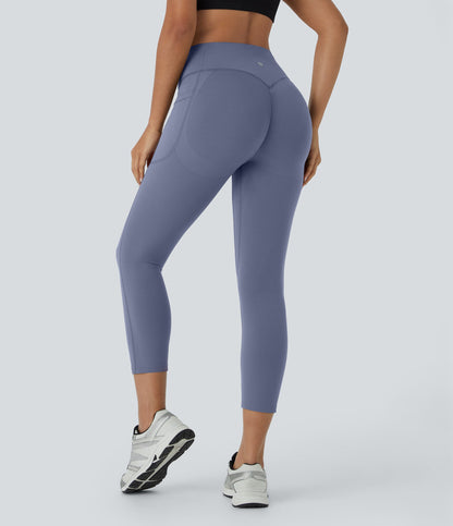 The Original High Waisted Scrunch Butt Lifting Tummy Control Pocket Shaping Capri Training Leggings