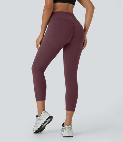The Original High Waisted Scrunch Butt Lifting Tummy Control Pocket Shaping Capri Training Leggings