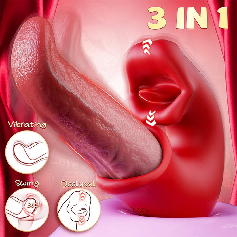 BBoj™ 2026 Upgraded 3-in-1 Rose Toy – Automatic Thrusting G-Spot Vibrator & Air-Pulse Clit Sucker, Waterproof Liquid Silicone with Smart Heating🗽
