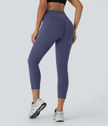The Original High Waisted Scrunch Butt Lifting Tummy Control Pocket Shaping Capri Training Leggings