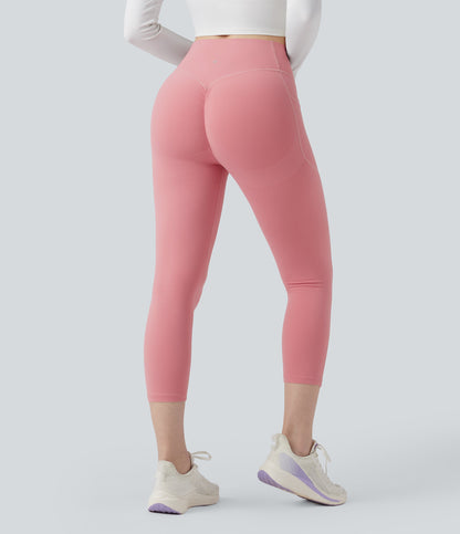 The Original High Waisted Scrunch Butt Lifting Tummy Control Pocket Shaping Capri Training Leggings