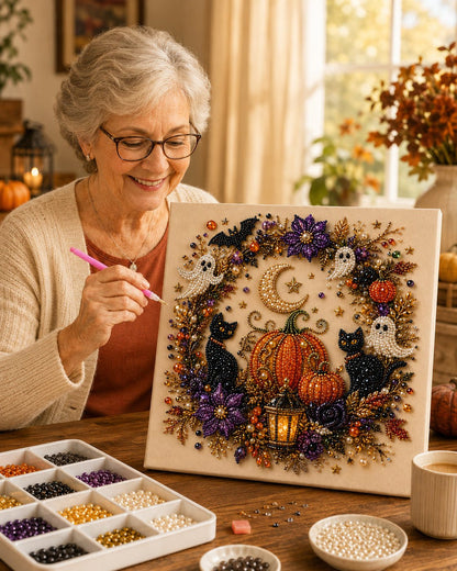 🔥 Last Day 49% OFF – 👻✨ Halloween Pearl Art DIY Kit – Turn Tiny Pearls into Spooky-Cute Magic (📦Buy 2 Free Shipping) Big Sale