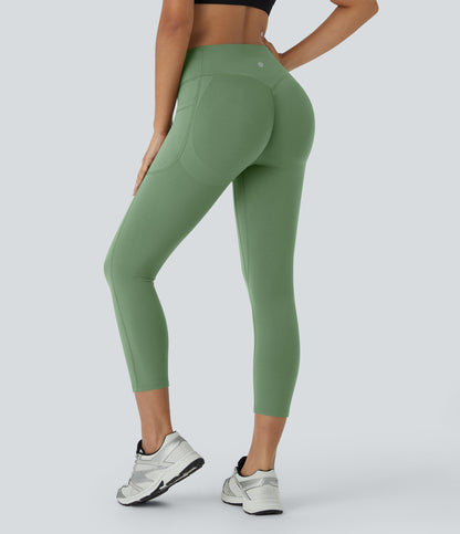 The Original High Waisted Scrunch Butt Lifting Tummy Control Pocket Shaping Capri Training Leggings