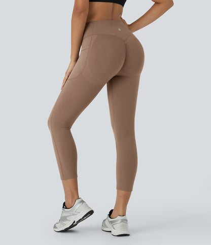 The Original High Waisted Scrunch Butt Lifting Tummy Control Pocket Shaping Capri Training Leggings