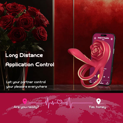 Juxek™ The Ultimate Tongue Licking & Sucking Rose Vibrator – 2-in-1 Clitoral Stimulator & Deep G-Spot Massager, 9 Intense Orgasm Modes, Dual Motor Power for Blasting Climaxes, 100% Waterproof & Silky Silicone