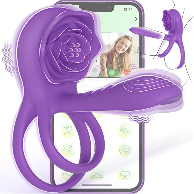 Juxek™ The Ultimate Tongue Licking & Sucking Rose Vibrator – 2-in-1 Clitoral Stimulator & Deep G-Spot Massager, 9 Intense Orgasm Modes, Dual Motor Power for Blasting Climaxes, 100% Waterproof & Silky Silicone
