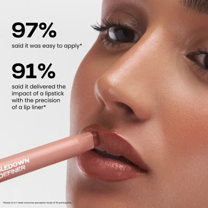 DoubleColor Lip Definer - 2-in-1 Lip Liner & Balm, Long-Lasting K-Beauty Lipstick with Satin Finish, Avocado Oil & Vitamin E