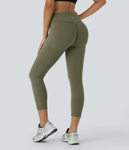 The Original High Waisted Scrunch Butt Lifting Tummy Control Pocket Shaping Capri Training Leggings