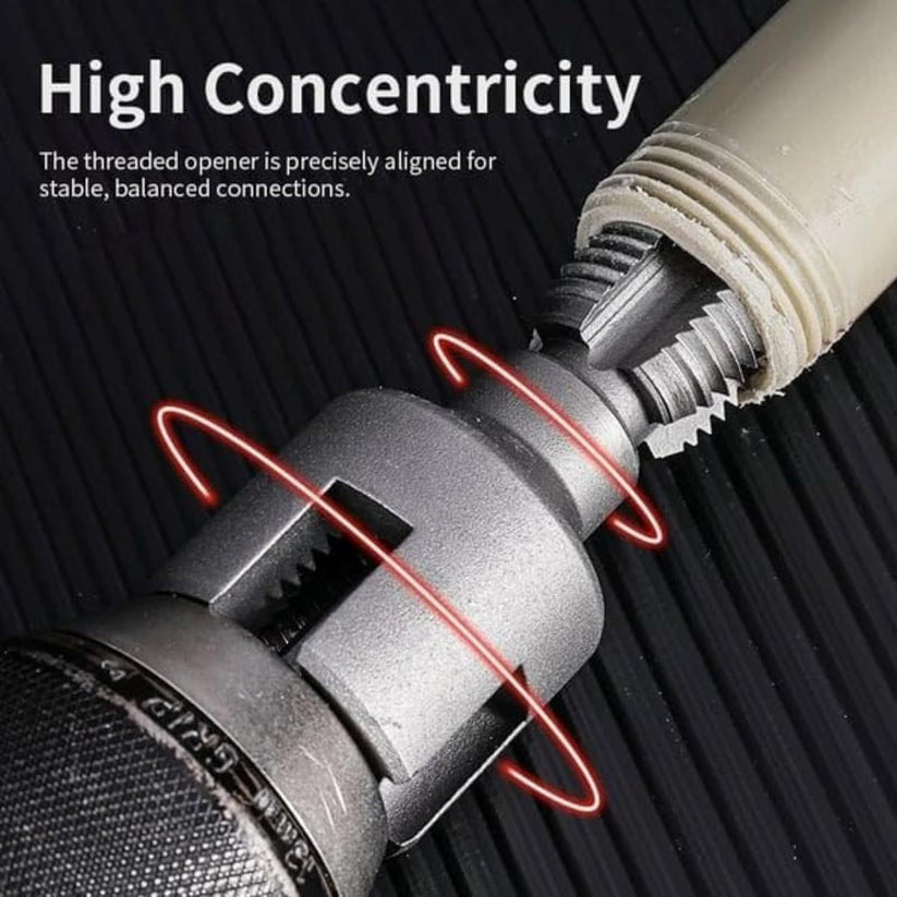 2PCS Pipe Threading Tool Kit (1/2",3/4") with 1/4" Hex Shank Pilot Drill Bit for Wood, Plastic & DIY Projects