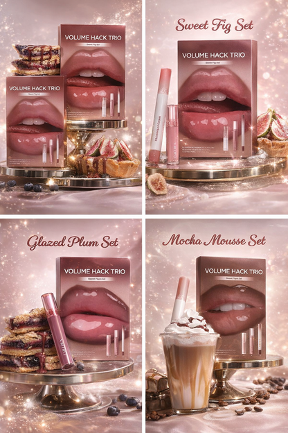 ✨✨LIP VOLUMEHACK TRIO NUDE EDITION— Liner + Balm + Gloss Big Sale