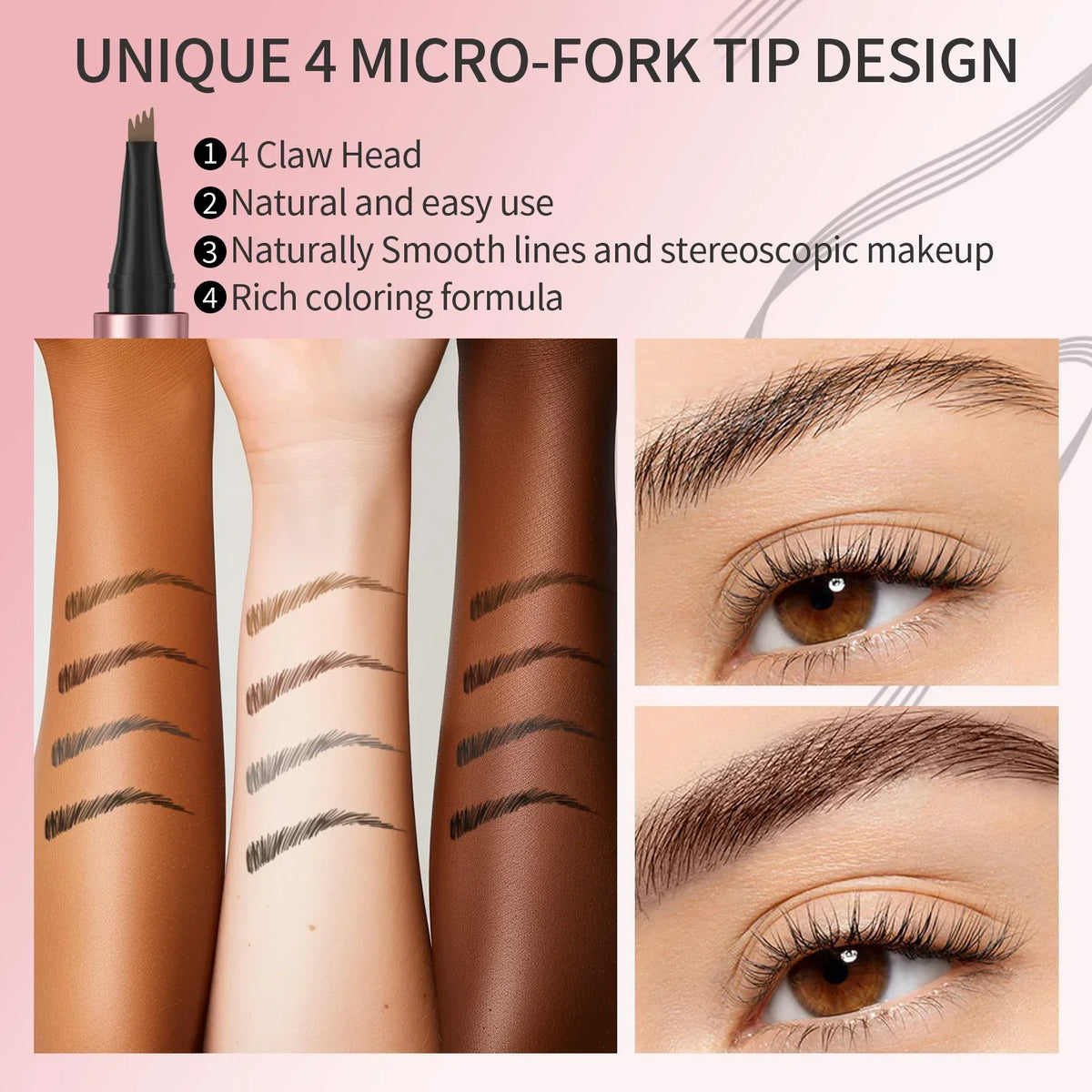 Last Day Buy 1 Get 1 Free✨Waterproof Micro-Fork Eyebrow Pencil